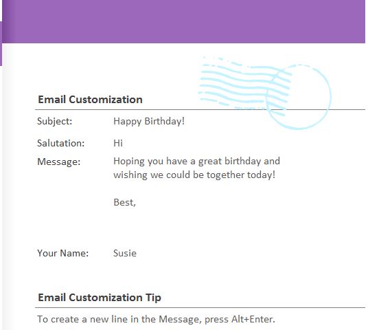 MS Word Birthday List Template Formal Word Templates