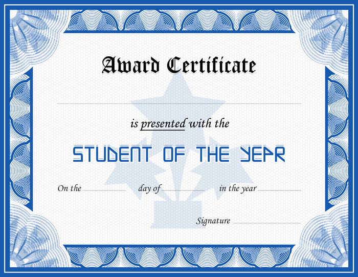 Student Award Certificate Template Formal Word Templates