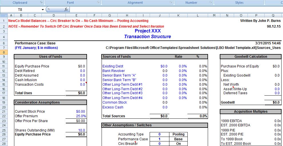 Microsoft Excel Templates Financial Planning
