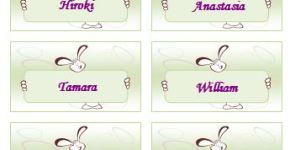 Easter Party Place Cards Template