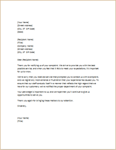 letter of apology for poor service
