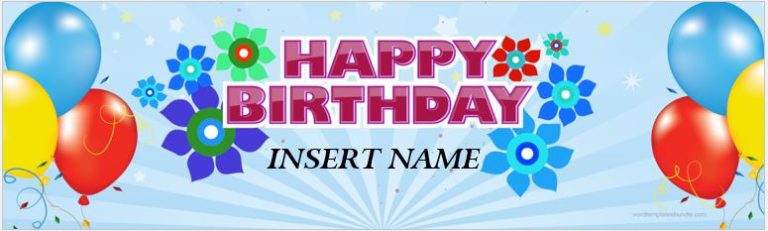 Birthday Banner Templates for MS Word | Microsoft Word Templates