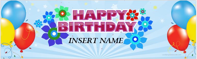 Birthday Banner Templates For MS Word Formal Word Templates