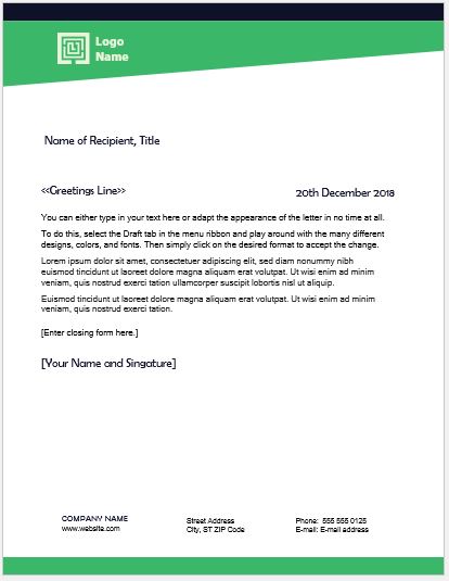 Business letter template