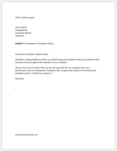 End of probation period letter