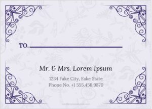 Wedding envelope template
