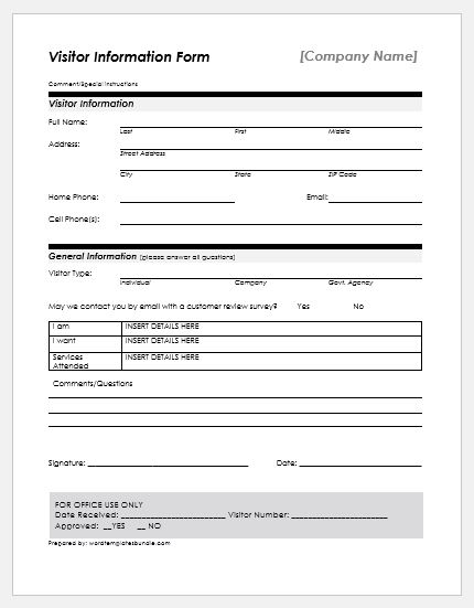 visitor-information-form-templates-ms-word-formal-word-templates