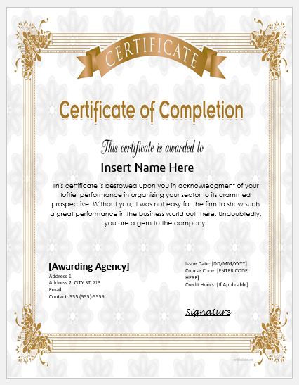 Certificate of appreciation template