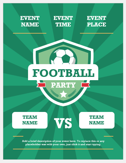Football party flyer