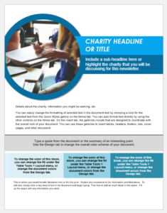 Charity Newsletter Template