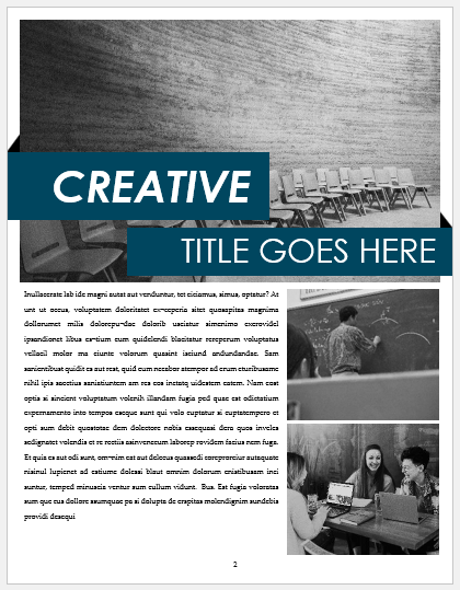 College Newsletter Template