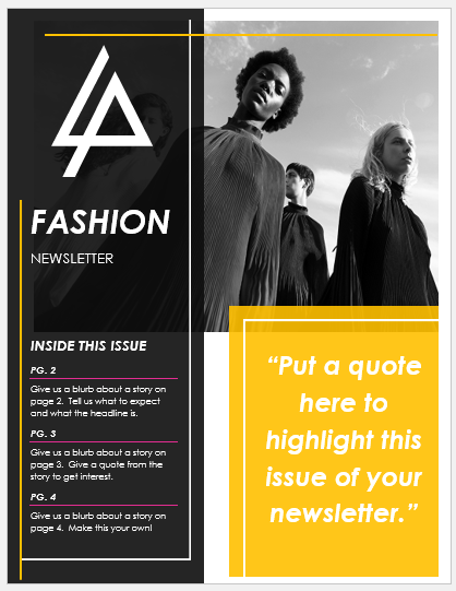 Fashion Newsletter Template
